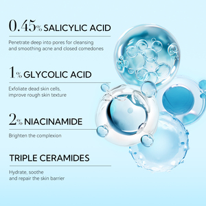 Lanbena Hot Sales BHA Smoothing <strong>Cleanser</strong> Body Wash Whitening <strong>Hyaluronic</strong> Acid Facial Face <strong>Cleanser</strong> - Product Image 3