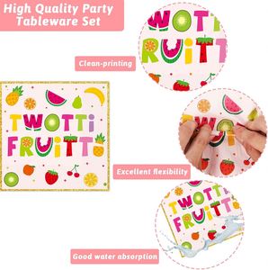 Factory Direct Hot Selling Modern 2nd Birthday Party Dinnerware Decor Twotti Frutti Party Supplies 24 Guests Celebration Serves - Product Image 4