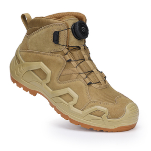 DF701 0701 Tactical <b>Hiking</b> <b>Boots</b> Tan High Top Lace Up Outdoor All Seasons Waterproof Men Suede <b>Boots</b> - Product Image 1