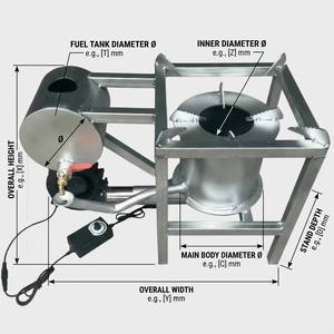 Fournisseur en gros de brûleurs à huile usagée OEM personnalisés à haute efficacité, poêles portables d'extérieur pour la cuisson à l'huile de moteur, équipement de camping - Product Image 1