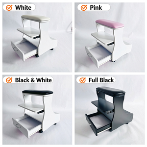 Movable Foot Pedicure <b>Stools</b> Foot Rest Clinic Nail Trolley Cart Cabinet Manicure <b>Stool</b> with Wheels for Beauty Nail Salon - Product Image 3
