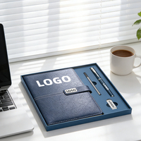 Coffret Cadeau Personnalisé en Cuir Raffiné avec Carnet et Stylo, Logo Personnalisé, Cadeau d'Affaires pour Partenaires, Ensemble de Papeterie
