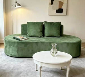 Divano Letto Pieghevole a Due Posti in Memory Foam, Design Moderno, Rivestimento in Tessuto <span class=keywords><strong>Verde</strong></span> Confortevole, Arredamento per Soggiorno - Product Image 2
