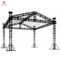 Sistema de Estructura Modular Cuadrada de Aluminio Resistente para Exhibición, Instalación Rápida, Construcción Soldada en Plata/Negro