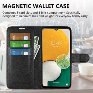Portefeuille en cuir à rabat, support, fentes pour cartes, étui de téléphone pour Samsung Xcover 6 Pro <span class=keywords><strong>5s</strong></span> M33 M53 A73 <span class=keywords><strong>A53</strong></span> A33 A03 Core A13 TPU dans la couverture intérieure - Product Image 5