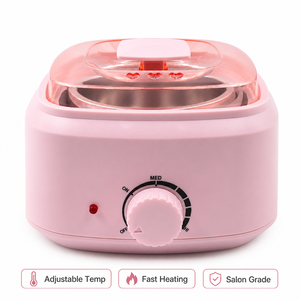 <strong>Pink</strong> Wax Heater 500cc Electric Wax <strong>Warmer</strong> Machine Thermostat Plug-In Depilatory Heater for <strong>Body</strong> and Face - Product Image 1