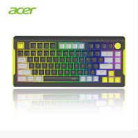 Teclado para Juegos Acer OAK223 Tri-Mode de Membrana, 80 Teclas, Retroiluminación RGB, Anti-Ghosting, Resistente al Agua, con Inclinación Ajustable para PC y Portátil