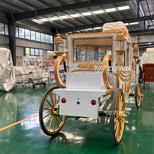 รถม้าไฟฟ้า ZOWN รุ่น Royal Carriage สีขาวทอง ดีไซน์หรูหรา ล้อแข็งแรง สำหรับงานแต่งงาน สวนสาธารณะ และทัวร์ในเมือง - Product Image 3