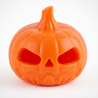 Jouet pour chien en caoutchouc en forme de citrouille, mignon, qui couine et change de couleur pour Halloween