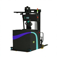 Chariot élévateur AGV compact CPD15-T 1,5T sans rail, laser SLAM, contrepoids, pour allées étroites, empileur de palettes, précision 10 mm