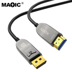 Cable de fibra óptica activa chapado en oro DP para HDMI 4K 60Hz 5m 10m <span class=keywords><strong>15M</strong></span> 20m a 100m Puerto de pantalla para HDMI PVC Jacket para HDTV - Product Image 2