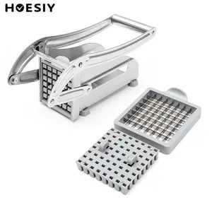 Stainless Steel French Fry Cutter Vegetable Fruit No-Slip Suction Fri Potato Cutter Manual Press Food Preparation Veget Slicer