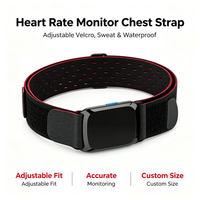 Sangle de poitrine pour moniteur de fréquence cardiaque, sangle élastique réglable, bande de remplacement à boucle et crochet, résistante à la transpiration, pour la course à pied, le cyclisme, la gym, la natation