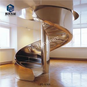 Diseño moderno <span class=keywords><strong>para</strong></span> interiores, parrilla <span class=keywords><strong>de</strong></span> larguero <span class=keywords><strong>de</strong></span> acero individual, escaleras <span class=keywords><strong>de</strong></span> caracol, <span class=keywords><strong>pasamanos</strong></span> <span class=keywords><strong>de</strong></span> acero inoxidable, construcción <span class=keywords><strong>de</strong></span> <span class=keywords><strong>hierro</strong></span> <span class=keywords><strong>de</strong></span> <span class=keywords><strong>madera</strong></span> maciza duradera <span class=keywords><strong>para</strong></span> - Product Image 5