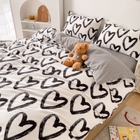 Ensemble de draps de lit en coton égyptien de qualité supérieure 300tc, brodés, 4 pièces, qualité toutes saisons