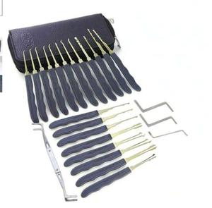 24pcs Peralatan Ahli Kunci Profesional Set Pembuka Kunci Hook Tunggal 1Pc Set Latihan Transparan untuk Mengasah Keterampilan Pembukaan Kunci - Product Image 3