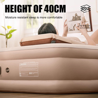 Matelas Gonflable Automatique Pliable Moderne pour Camping en Plein Air, en PVC Floqué, avec Pompe Intégrée