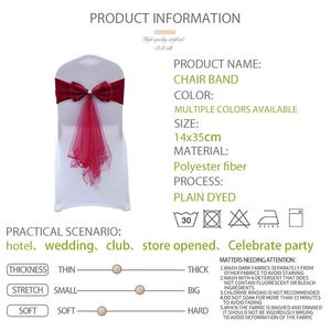Chiffon <b>Chair</b> Sash Normal <b>Chair</b> Sashes Spandex Mesh <b>Chair</b> Sash - Product Image 6