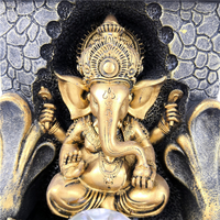 Fontaine d'intérieur Ganesha, statue de l'éléphant, cascade Feng Shui pour bureau à domicile