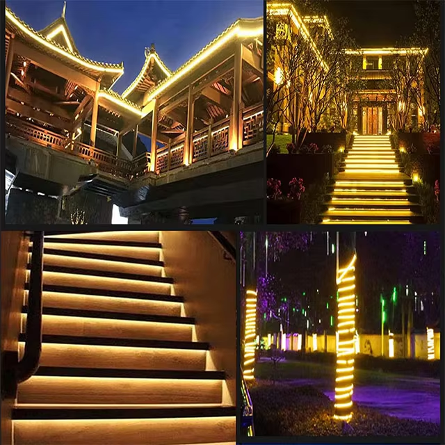 Outdoor Solar Rechargeable Ip68 Waterproof Smd 2835 Rgb Silicone Flexible 5V Solar Strip Light with Remote Control · image 2