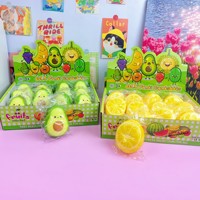 Jouet Squishy à Remontée Lente en PU, Thème Alimentaire Avocat Citron, Jouet Anti-Stress Décompression à Presser