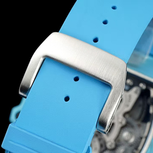 Reloj de Pulsera Automático de Lujo para Hombre, Diseño de Alta Gama, Tourbillon Esqueleto, Caja Azul, Plateada y Negra, Última Tendencia 2026 - Product Image 5