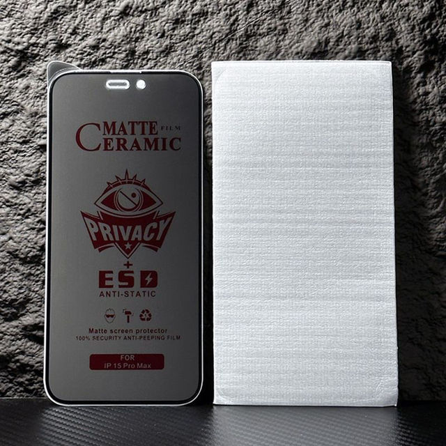 Unbreakable ESD Matte Privacy Ceramic Screen Protector for IPhone 18 PRO Max Soft Full Cover Anti-shock Ceramic Film