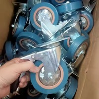 Offre Spéciale 50mm 2 pouces pivotant PVC plaque de verrouillage Double frein roulettes avec serrure