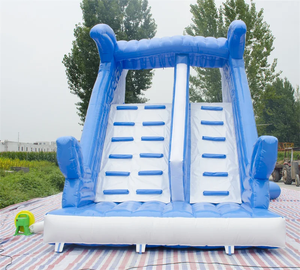 Toboggan gonflable double face de qualité commerciale avec mur d'escalade, château gonflable géant en PVC <span class=keywords><strong>pour</strong></span> <span class=keywords><strong>location</strong></span> événementielle et parcs d'attractions - Product Image 3