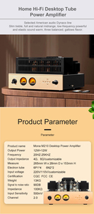 MU210-MU Máy tính để bàn mini 2.0 kênh kỹ thuật số để tương tự khuếch đại nhận độ trung thực cao Hợp kim nhôm bảng điều khiển phía trước 12W đầu ra - Product Image 6