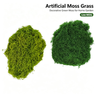 Mousse artificielle en filaments pour aménagement paysager, gazon synthétique en nylon, plante verte décorative pour style rustique, décoration de Noël/Halloween