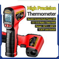 Thermomètre laser IR rechargeable numérique sans contact pour usage industriel, barbecue, four à pizza