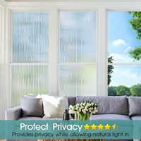 UDK 1,52*50m 3D Moderne Dekorative Geriffelte PVC/PET Selbstklebende Glasfolie für Glastüren und Fenster