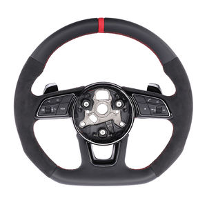 Volant en cuir Alcantara de qualité supérieure personnalisé pour <span class=keywords><strong>Audi</strong></span> A3 8v A4 B9 A6 C7 A7 C6 B8.5 Q7 S4 - Product Image 1
