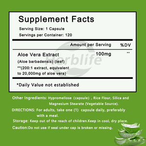 Cápsulas de Extracto de Aloe Vera de Marca Privada OEM ODM, Cápsulas Veganas que Favorecen la Salud Digestiva, Suplemento Dietético con Logotipo Personalizado - Product Image 2