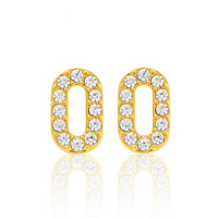 Boucles d'oreilles pendantes classiques tendance 2026 en zircon marquise, en acier inoxydable plaqué or PVD