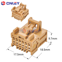 Connecteur de boîtier en nylon à double rangée de 12 broches, mâle, en laiton, pour câblage intérieur de voiture, 300V IP20