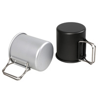 Tasse de camping pliable légère en aluminium pour l'extérieur, tasse à café ou à thé portable, tasse compacte pour la randonnée et les pique-niques