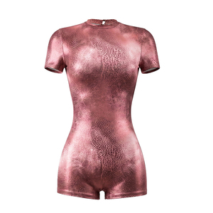 Viviblook C26RP214 Mono de Fiesta para Mujer, Sexy, Ajustado, con Estampado de Serpiente, Verano, Espalda Descubierta, Manga Corta, Bodycon, de Una Pieza - Product Image 6