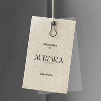 Étiquettes suspendues en lin avec logo noir personnalisé, sacs pour vêtements, étiquettes d'emballage pour chaussures, étiquettes suspendues pour vêtements