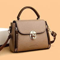 Sac à bandoulière urbain minimaliste en cuir PU bicolore, sac à main carré rétro, fermeture à rabat, sangle unique, portable, pour tous les jours