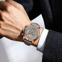 Montre-Bracelet de Luxe pour Hommes, Tendance, Étanche, Calendrier Lumineux, Bracelet en Acier Inoxydable