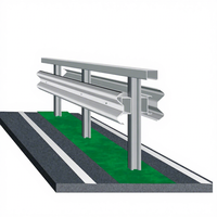 Barandilla de Seguridad para Carreteras de Acero Galvanizado en Forma de W, Alta Resistencia, Personalizable con Recubrimiento en Polvo para Seguridad Vial