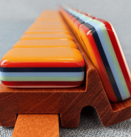 Tuiles de mahjong en acrylique personnalisées à 7 niveaux, motif « Walk With Me » sculpté, luxe, 160 pièces, mahjong américain