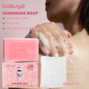 Jabón Artesanal Bosuya con Aroma a <span class=keywords><strong>Rosas</strong></span>, <span class=keywords><strong>para</strong></span> Limpieza, Cuidado, Exfoliación, Hidratación, con Aceites Esenciales, Refrescante <span class=keywords><strong>para</strong></span> Poros, Rostro y Cuerpo, 115g, Venta al Por Mayor - Product Image 4
