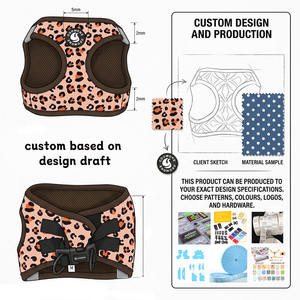 Arnés para Perro de Diseño Personalizado Popular con Collar, Correa, Lazo y Pañuelo a Juego, Fabricante de Arneses de Neopreno para Perros - Product Image 5