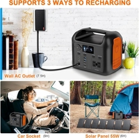 Station d'alimentation solaire portable pour la maison 110V/220V 500W Lithium-ion à onde sinusoïdale pure avec charge sans fil et USB-C