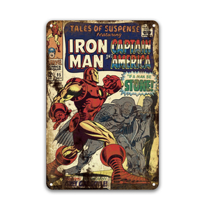 Мультяшные персонажи забавные и красочные винтажные металлические жестяные знаки печать логотипа металлический Плакат на заказ винтажные металлические знаки - Product Image 2