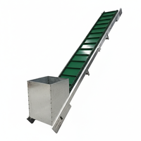 Convoyeur à bande PVC pour l'alimentation des lignes d'assemblage, adapté aux particules de thé et de biomasse, élévateur à haute efficacité, durable et facile à utiliser