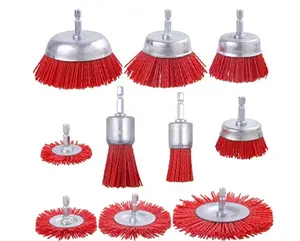 Factory Custom Cup Abrasive Wire Brush Rotary Brush Nylon Wheel Cleaning Brushes With Shaft